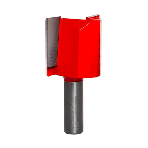 Image of Freud Double Flute Straight Bit (Eclipse Grind) with TiCo Hi-Density Carbide - 2 Cutters, 16000 RPM, 1-1 /4 inch Height, 1-1 /2 inch Diameter, 3 inch Length, 1 /2 inch Shank - 12-190