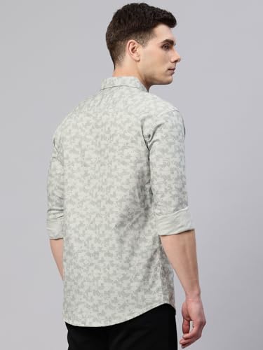 Image of Majestic Man Custom Abstract Printed Pure Cotton Slim Fit Casual Shirt