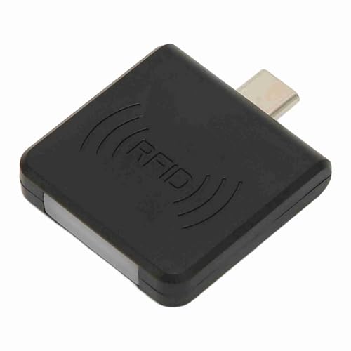 Yinhing Lector de Tarjetas de Crédito para Lector de Tarjetas de Teléfono Móvil Tipo C de Portátil de 125KHz para Dispositivos Compatibles con OTG (BLACK)