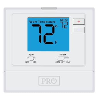 PRO1 T731 New T700 Platform Wired PTAC Thermostat, Non-programmable, 2H/1C Heat Pump or 1H/1C Conventional with 4 sq. in. Display
