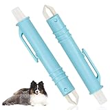 Elkuaie 2 pinzas para garrapatas, removedor de garrapatas para mascotas, alicates automáticos para garrapatas, alicates seguros para personas, gatos, perros (azul)