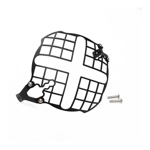 Couvercle Protection Phare Scrambler Évite Fissures Grille Moto Noire