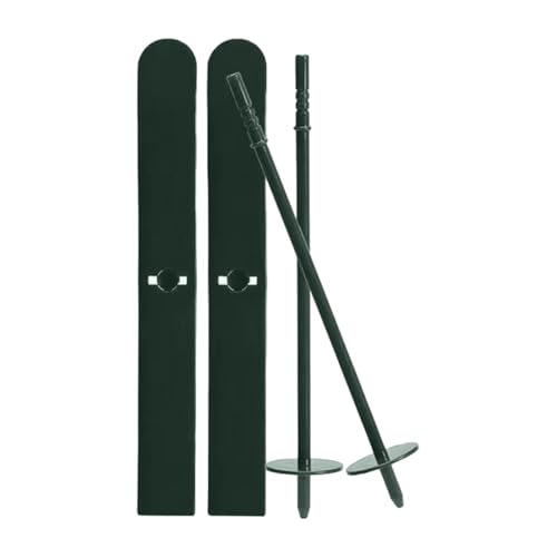 Snow Ski Decoration - 2 x sci Sporty con aste da sci, decorazioni natalizie, decorazione per il paesaggio invernale, la collezione di giocattoli del vostro gnoms di Natale con questi sci in miniatura