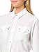 KARL LAGERFELD Paris Women's Sportswear Button Down, Soft White, X-Large