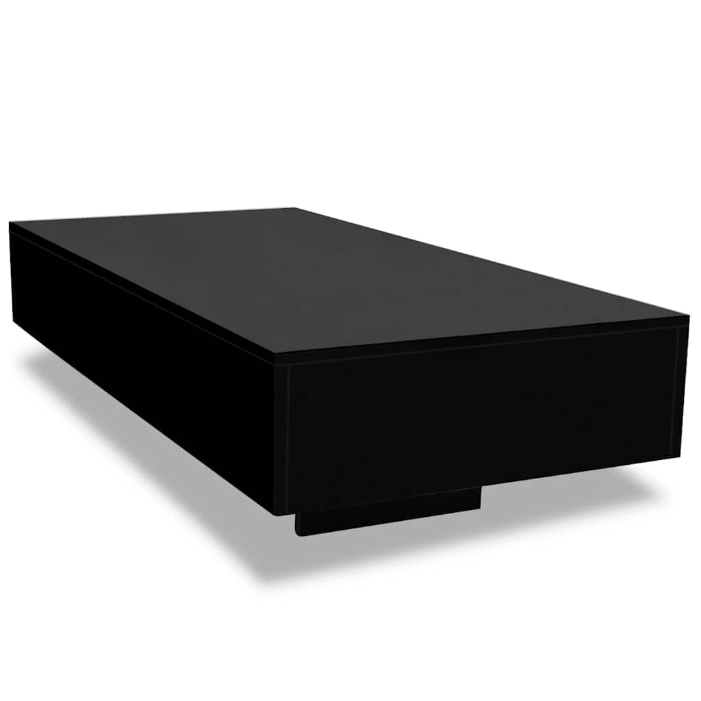 Table basse noir brillant idéale pour vos soirées de salon et réunions de bureau modernes