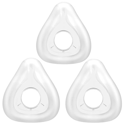 CPAPi Solutions F20 Replacement Cushion Compatible with AirFit & AirTouch CPAP Masks Soft Silicone Seal Snug Fit for Nose & Mouth Durable & Comfortable (Clear 3 Pack Medium)
