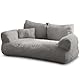 noviclass® Katzensofa Simba Katzen Hundesofa in Grau | Inklusive Mini-Kissen | 70x48cm | Katzenbett Hundebett kleine Hunde | Flauschig ausreichend gefüttert | Bezug abnehmbar