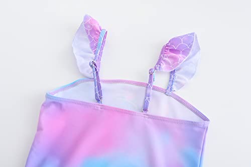 Image of Akokvlar Two Pieces Swimsuit Mermaid Bikinis Tankini Bathing Suit for Little Girls