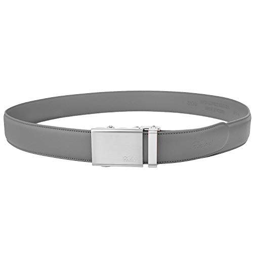 Image of Falari Men Unisex Genuine Leather Ratchet Dress and Casual Belt, Automatic Sliding Buckle, Trim to Fit