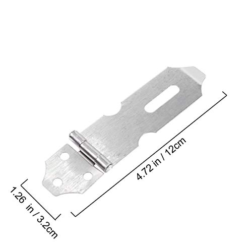 Image of VILLCASE 20pcs Heavy Duty Stainless Steel Padlock Hasp for Gates Doors and Cabinets Resistant Security Clasp for Storage Containers and Sheds Easy Installation