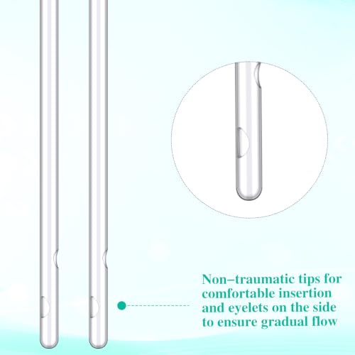 Image of TrelaCo 30 Pieces Replacement Catheter Tubes Women Men, PVC Flexible,12fr