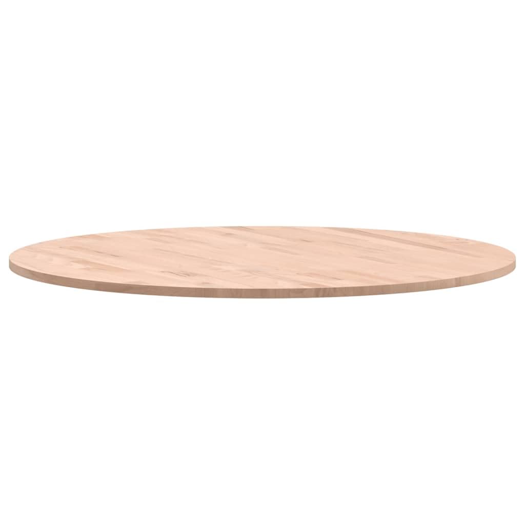vidaXL Tischplatte, Holzplatte Holztischplatte Rund, Ersatzplatte Platte für Beistelltisch Bartisch, Massivholztischplatte Esstischplatte, Ø80x1,5 cm Massivholz Buche