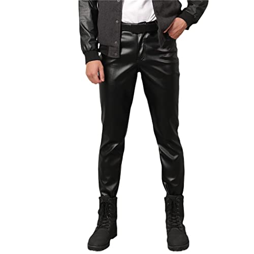 Pantalon de moto en cuir synthétique homme pour la route et la ville