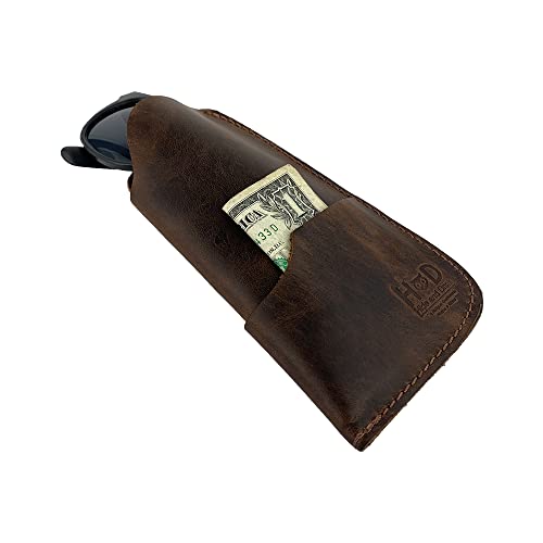 Image of Hide & Drink, Rustic Sunglasses Case & Wallet Handmade from Full Grain Leather
