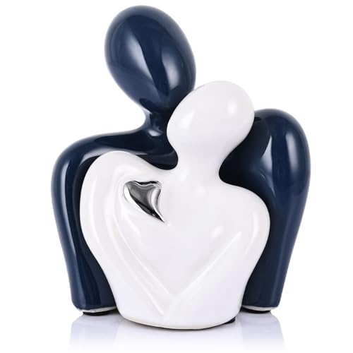 Mini Estatua Cerámica Pareja Romántica Decoración Hogar