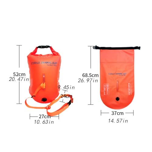 KQFCAZRE スイムブイ 軽量 防水バッグ コンパクト 安全ブイ 大容量