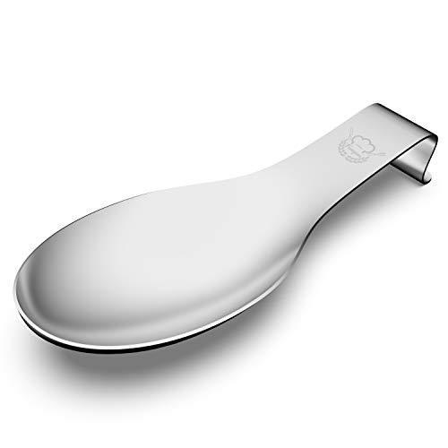 Spoon Rest, Fungun patula Ladle Holder, Stainless Steel Utensil Spoon Rest Holder, Brushed