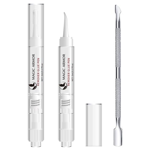 5 ml x 2 penna per rimuovere le unghie, rimuovere le unghie artificiali, non per smalto base gel, facile e veloce rimozione della colla gel con spingicuticole