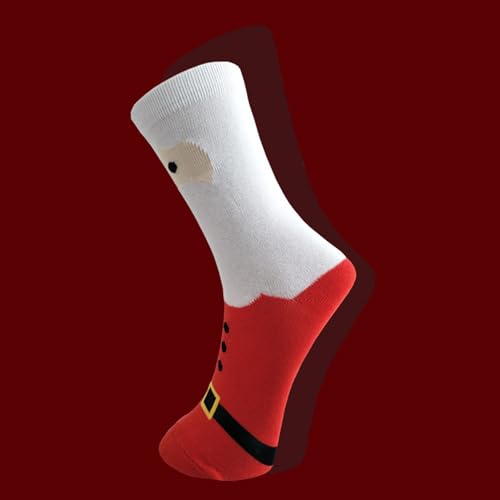 WLNEXT Chaussettes fantaisie de Noël amusantes, motif arbre de Noël, chaussettes décontractées en coton, chaussettes tubulaires intermédiaires, cadeaux – vue 3