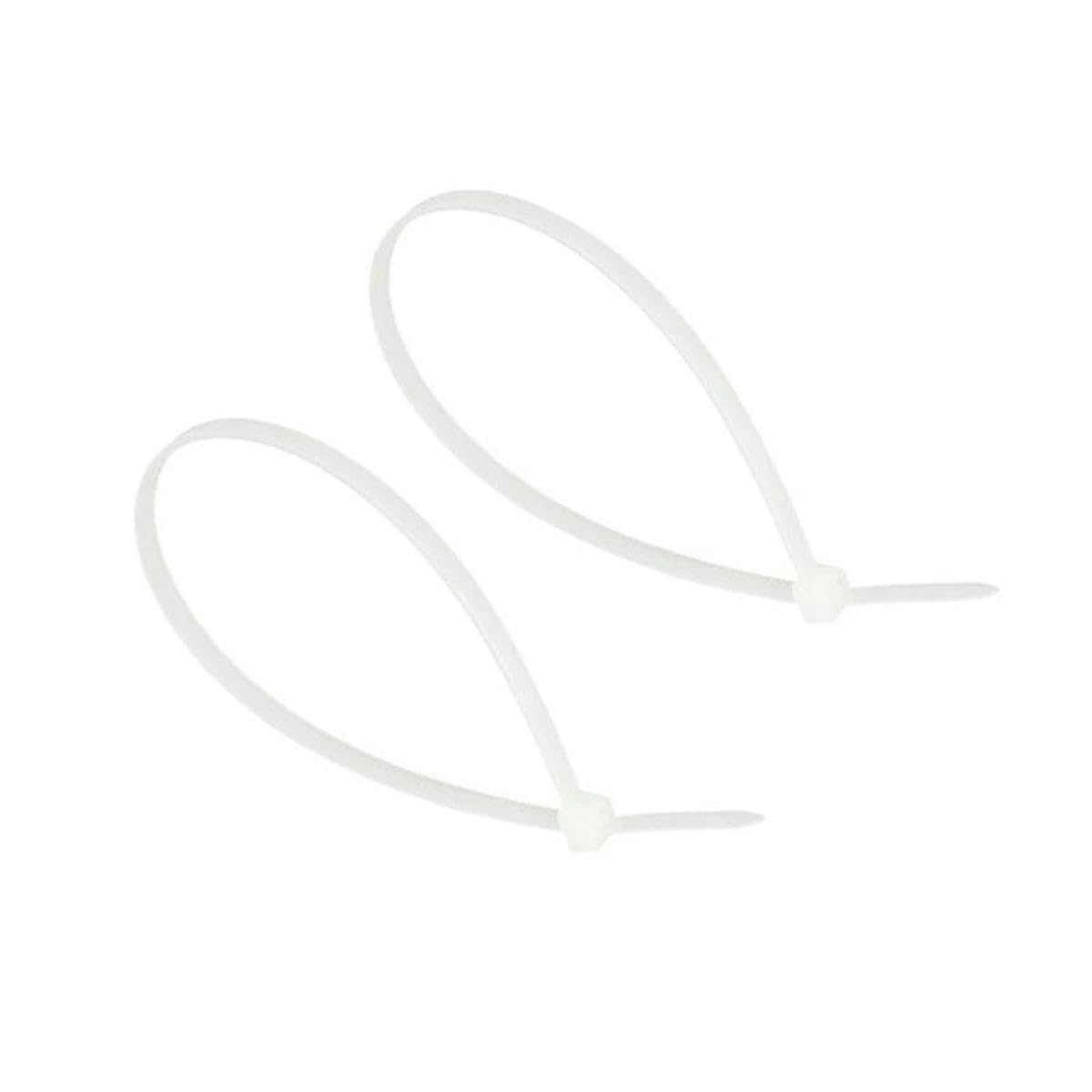2 * 60 2 * 80 2 * 100 2 * 120 2 * 150 2 * 200mm 1.8mm Width Black White Self-Lock Nylon Strap Wrap Ziptie Fasten Zip Ties Cable Tie-White 2x60mm-500Pieces