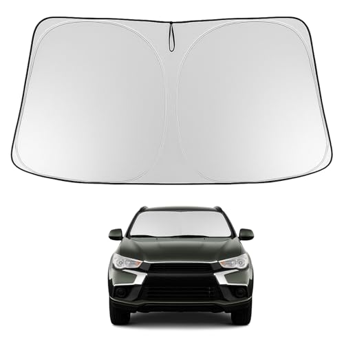 Image of Proadsy 2026 Upgrade Windshield Sun Shade Custom Fit Mitsubishi Outlander Sport 2011-2025 2026 4-Layer Foldable Front Sunshade Protector Sun Visor Blocks UV Rays Keep Car Cooler
