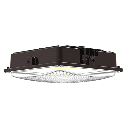 Wattage & Color Selectable LED Canopy Light I 75W, 60W, 45W I 5,850-9750 Lumens I IP65 Rated, DLC Premium V5.1 Listed I 3000K, 4000K, 5000K Color Temperature Options I Dimmable 100-277V LED Driver