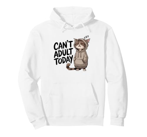 Sleepy Cat Can't Adult Today �t�@�j�[�l�R�f�U�C�� �p�[�J�[