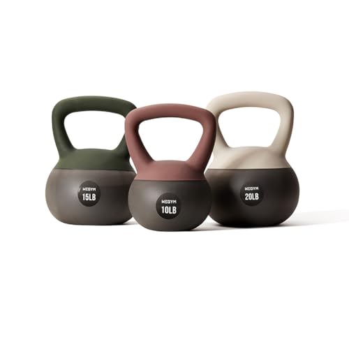 Soft Kettlebells with Cushioned Impact-Resistant Base and Anti-Slip, Wide-Grip Handle for Home Workouts, Weightlifting, and Personal Training
