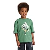 Adidas Unisex-Kid's Disney Mickey Mouse T-Shirt, Preloved Green/Off White, X-Small