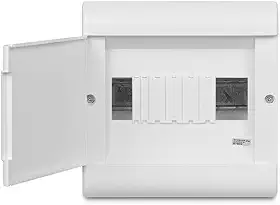 Quadro Embutir Ouro Box 08 Módulos Din Porta Opaca Steck Branco 8 Módulos