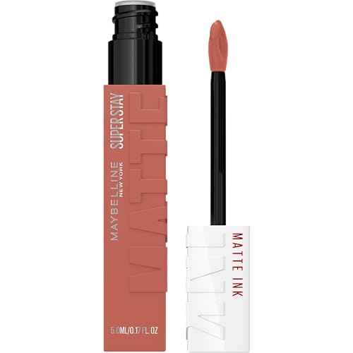 Maybelline Super Stay Matte Ink Liquid Lipstick Makeup, Long Lasting High Impact Color, Up to 16H Wear, Seductress, Light Rosey Nude, 1 Count
