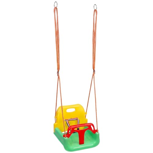 2en1 Columpio de Cubo Seguro para niños, Columpio de jardín con Respaldo, para Uso doméstico, hasta 45 kg (A)