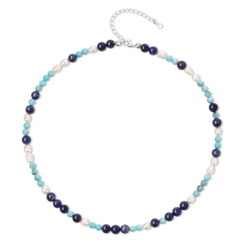 Cadeau pour elle : collier pierre femme unique en perles naturelles de créateur