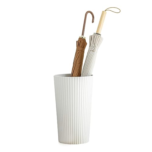Porte-parapluie rond en plastique avec plateau d'égouttement – Porte-parapluie peu encombrant pour entrée, maison et bureau – Élégant nizer pour les coins