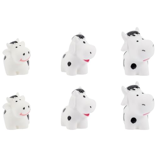 Genérico 6 Piezas Figuras de Vaca Miniatura de Resina Decoración de Pastel de Vaca Lola para Hogar para Obsequio de Cumpleaños