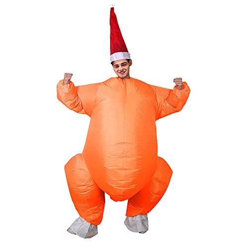 CJHZQYY Disfraz inflable de pavo para adultos, disfraz inflable de pavo asado para fiesta, Halloween, día de Acción de Gracias, disfraz de cosplay con bomba de aire