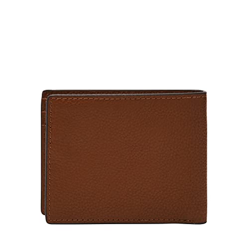Image of Fossil Men's Anderson Leather Slim Minimalist Bifold Front Pocket Wallet, Brown, (Model: ML4577210)