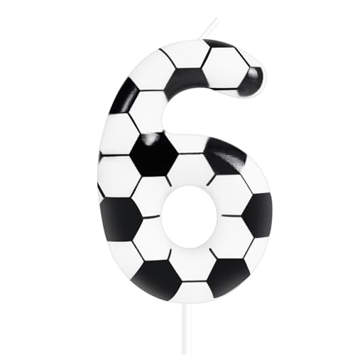 Velas de aniversário com tema de futebol, decoração de festa de aniversário, velas de bolo de aniversário de futebol para meninos e meninas, suprimentos de festa temática desportiva