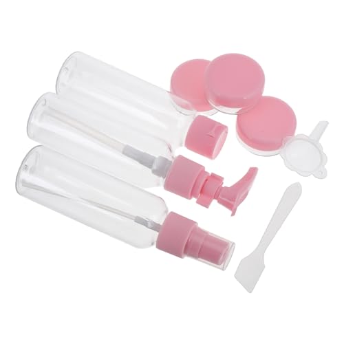 BESTYASH 1 Juego Botella cosmética hidratante mini botella de spray de plástico botella de spray de maquillaje contenedores de viaje para el cuidado de la piel el plastico rosa