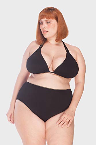 Top Cortininha Dupla Face com Tiras Plus Size Preto-exg