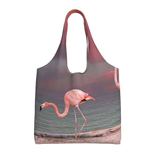 Sac à main portable esthétique flamant rose pour vos séances de gym et shopping