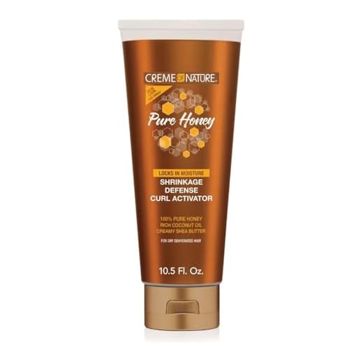 Creme of Nature - Pure Honey Activador de Rizos, con Miel Pura, Aceite de Coco y Manteca de Karité, Define, Alarga y Prolonga los Rizos, Sin Aclarado, para Pelo Rizado - 310 ml