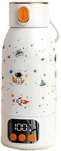 YAKINO恒温ウォーターカップ、小型電気ケトル、ワイヤレスポータブル小型電気ケトル、ポータブル給湯器、トラベルケトル、温度調節機能、コーヒーと紅茶を淹れることができます、ミルクミキサー、外出先で使えるベビー用恒温ケトル、ミルクミキシングカップ、粉ミルク