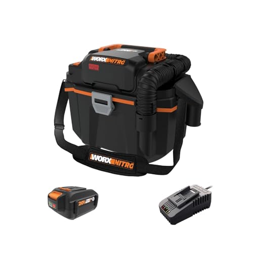 WORX Nitro WX031L 20V 2.1 Gal Cordless Wet/Dry Vacuum, Black