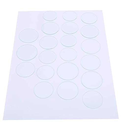 21Pcs Watch Glass Sapphire Crystal Lens, 35-45mm Round Flat Watch Crystal Glass Watch Lens Set...