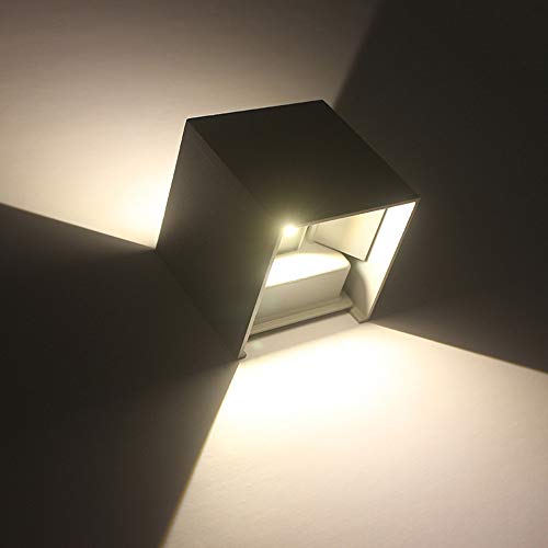 Andoer AC85-265V 12W Lâmpada de parede LED branca quente de alumínio IP65 Resistente à água Ângulo d