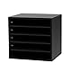 VEVOR 355 x 305 x 330 mm Briefablage Schreibtisch Organizer, 2,3–5,6 cm Einstellbar A4 Stapelbar Quer, Papierablage, Aufbewahrung Schreibtisch Ablagesystem Organisation, Ablage (Schwarz, 5 Fächer)
