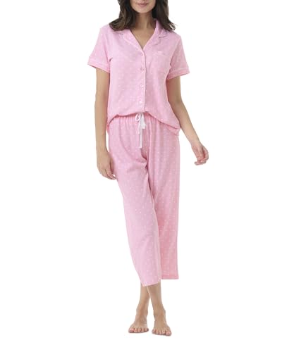 Image of Karen Neuburger Women's Short Sleeve Girlfriend Capri Pajama Set