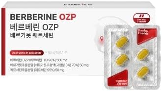 Berberine OZP - 90% berberina HCl pura 560 mg + bergamota italiana, extracto de agracejo premium, apoyo para el bienestar, 40 tabletas