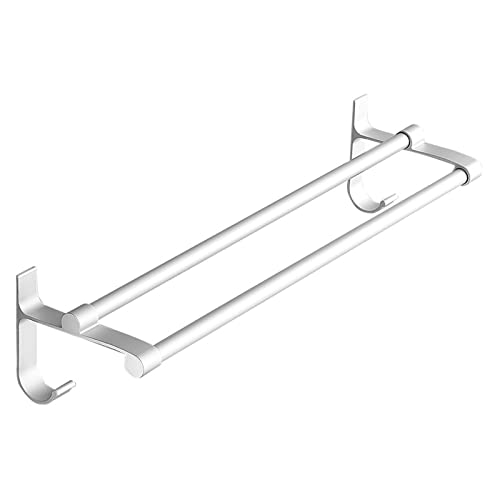 Barre de serviette en aluminium espace pour toilette de salle de bain double
